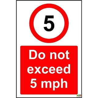 Picture of Do Not Exceed 5 Mph Safety Sign