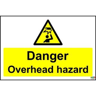 Picture of Danger Overhead Hazard Safety Sign