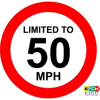 Picture of Limited To 50 Mph Vehicle Speed Limit Sign