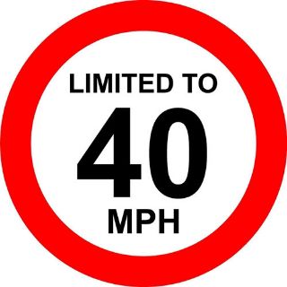 Picture of Limited To 40 Mph Vehicle Speed Limit Sign