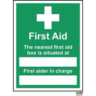 Picture of First Aid Signs First Aid In The Event Of Accident Illness Safety Sign