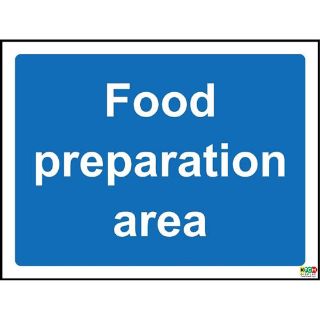 Picture of Food Preparation Area Safety Sign
