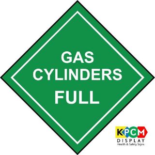 Picture of Dangerous Substance Labels Gas Cylinders Full Safety Sign