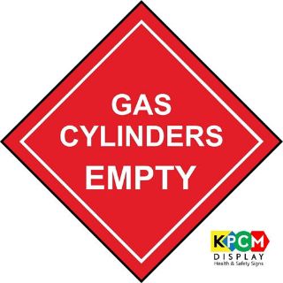 Picture of Dangerous Substance Labels Gas Cylinders Empty Safety Sign