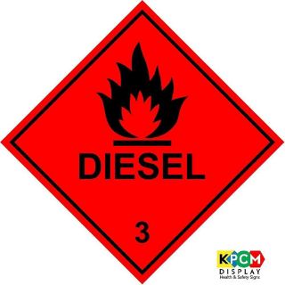 Picture of Dangerous Substance Labels Diesel 4 Safety Sign