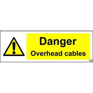 Picture of Danger Overhead Cables Safety Sign