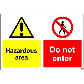 Picture of Hazardous Area. Do Not Enter Sign