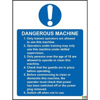 Picture of Dangerous Machine Safety Sign