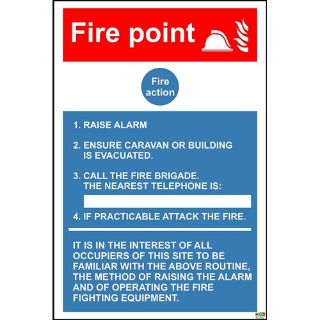 Picture of Fire Action Fire Point Fire Action Safety Sign