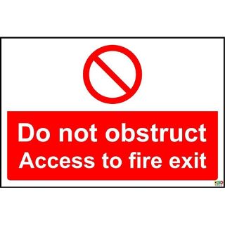 Picture of Escape Route Keep Clear Do Not Obstruct Access To Fire Exit Safety Sign