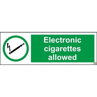 Picture of Electronic Cigarettes Allowed Sign