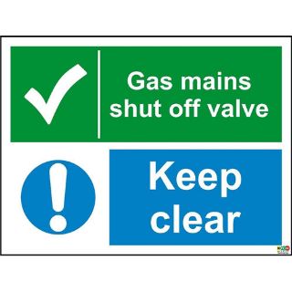 Picture of Gas Mains Shut Off Valve Keep - Site Safety Board