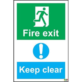 Picture of Fire Exit Keep Clear Sign