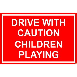 Picture of Drive With Caution Children Playing Sign