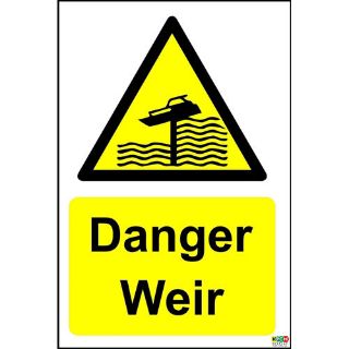 Picture of Danger Weir Sign 