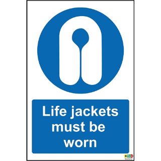 Picture of Life Jackets Must Be Worn Sign