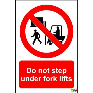 Picture of Do Not Step Under Forklifts Sign 