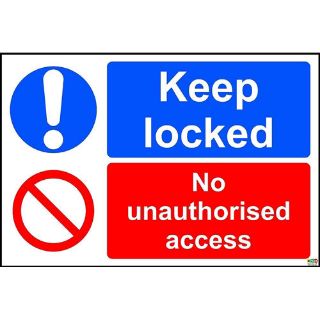Picture of Keep Locked. No Unauthorised Access Sign 