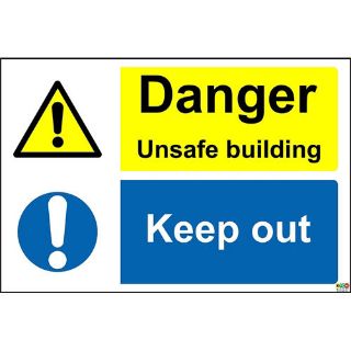 Picture of Danger Unsafe Building Keep Out Sign