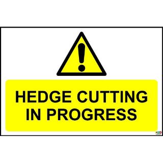 Picture of Hedge Cutting In Progress Sign 