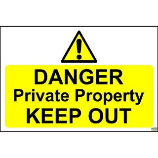 Picture of Danger Private Property Keep Out Sign