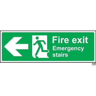 Picture of Fire Exit Emergency Stairs Sign 