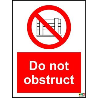 Picture of Do Not Obstruct Sign 