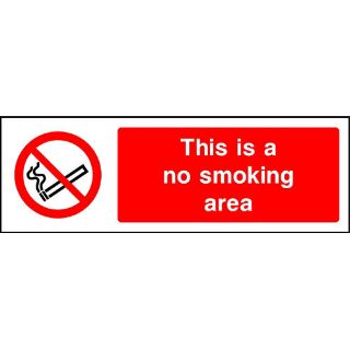 Picture of "This Is A No Smoking Area" Sign 