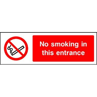 Picture of "No Smoking At This Entrance" Sign 