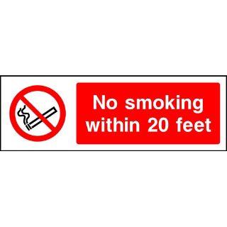 Picture of "No Smoking Within 20 Feet" Sign 