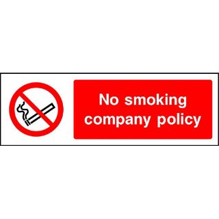 Picture of "No Smoking Company Policy" Sign 
