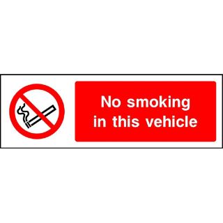 Picture of "No Smoking In This Vehicle" Sign 