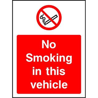 Picture of "No Smoking In This Vehicle" Sign 