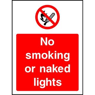 Picture of "No Smoking Or Naked Lights" Sign 
