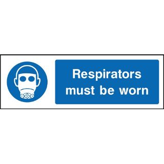 Picture of "Respirators Must Be Worn" Sign 