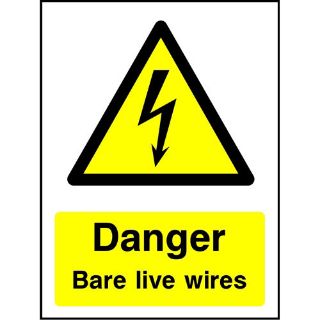 Picture of "Danger-Bare Live Wires" Sign 