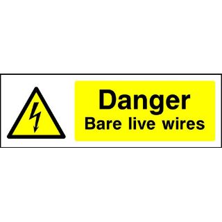 Picture of "Danger Bare Live Wires" Sign 