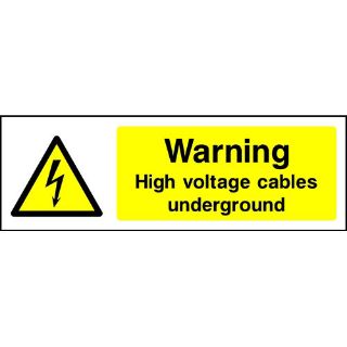 Picture of "Warning- High Volatge Cables Underground" Sign 