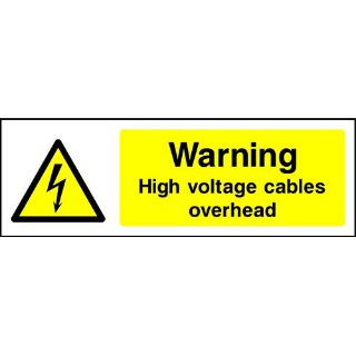 Picture of "Warning- High Voltage Cables Overhead" Sign 