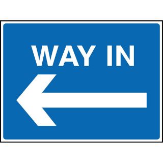 Picture of "Way In- Left Arrow" Sign 