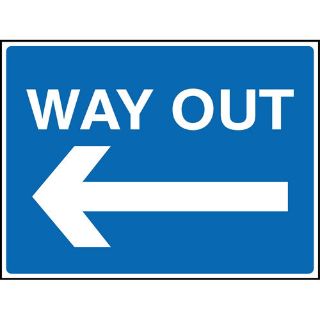 Picture of "Way Out- Left Arrow" Sign 