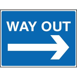 Picture of "Way Out- Right Arrow" Sign 