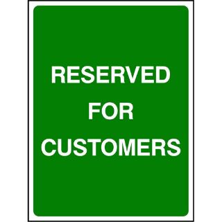 Picture of "Reserved For Customers" Sign 