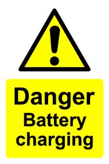 Picture of Danger Battery Charging Area Safety Sign