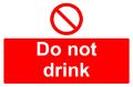 Picture of Prohibition Do Not Drink Sign