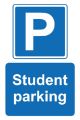 Picture of Student Parking Sign