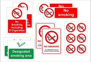 No Smoking Safety Sign Pack, Health and safety signs pack