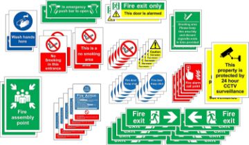 Small business safety sign pack, Health and safety signs pack