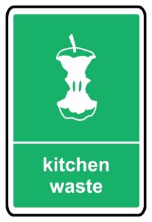 Kitchen Waste Sign, KPCM Health and Safety Signs