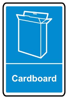 Cardboard Recycling Sign, KPCM Health and Safety Signs